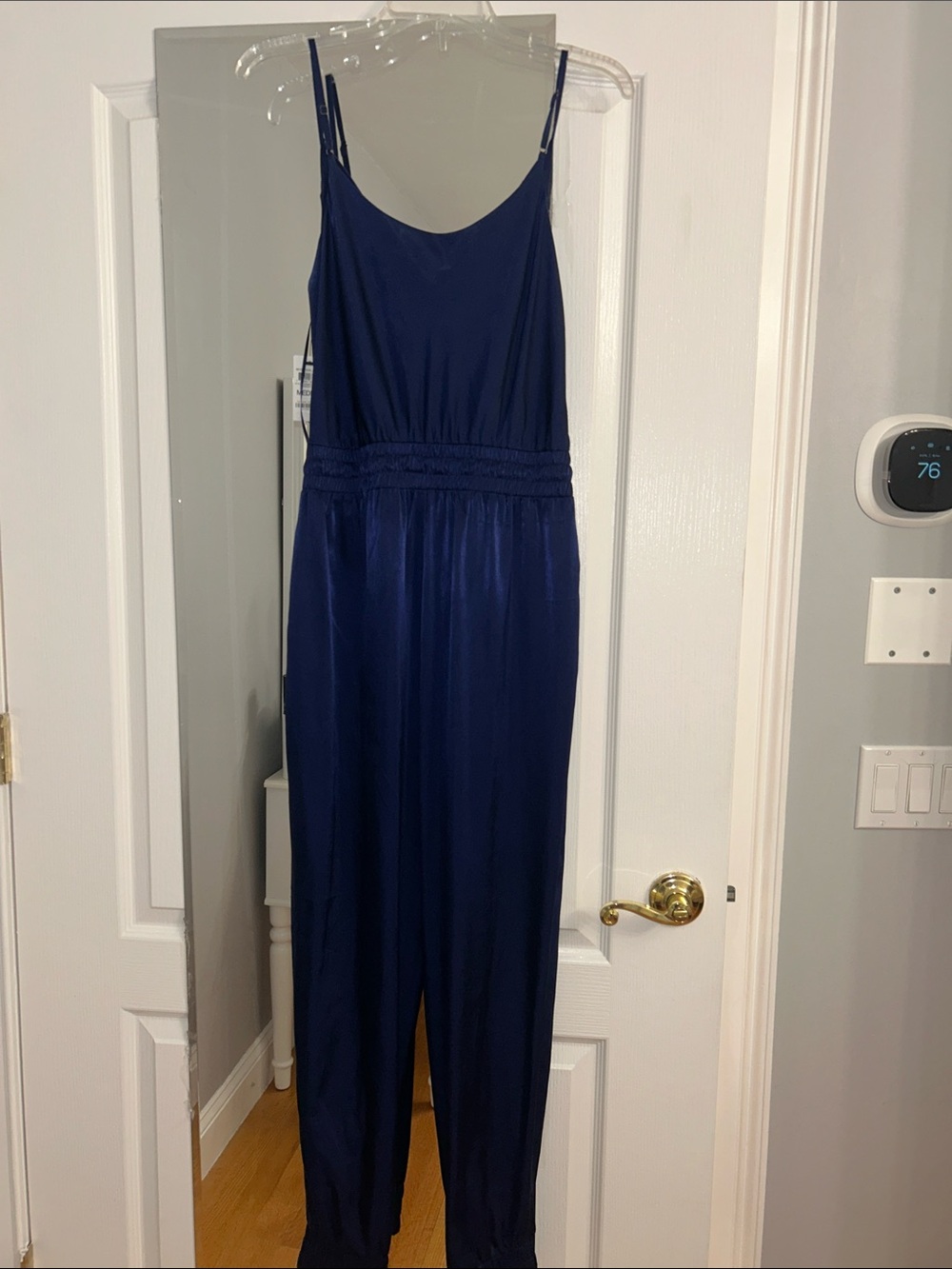 Bar III Navy Blue Sleeveless Jumpsuit